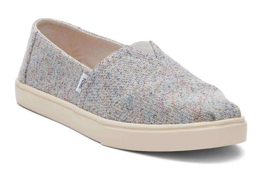 Cloud Grey Metallic Toms Alpargata Cupsole Slip On Australia Sale | AU175-249