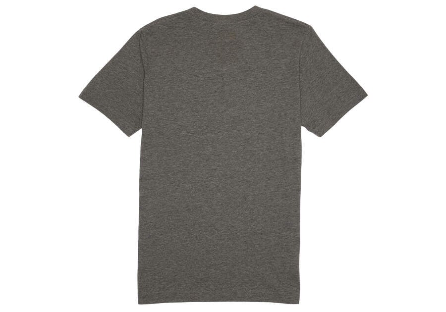 Dark Heather Grey Toms Logo Crew Tee T Shirts Australia Sale | AU098-379