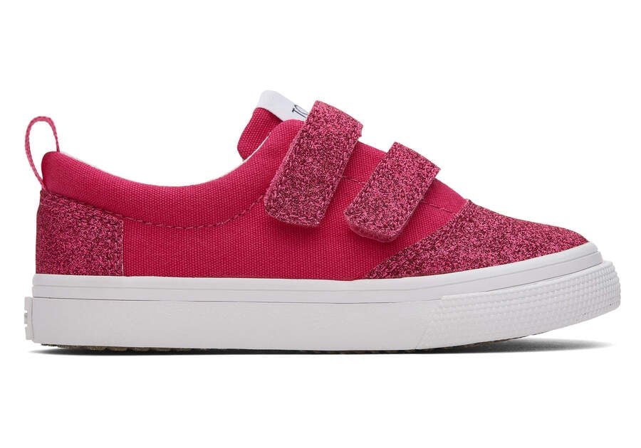 Dark Pink Toms Tiny Fenix Double Strap Iridescent Glimmer Australia Sale | AU176-228