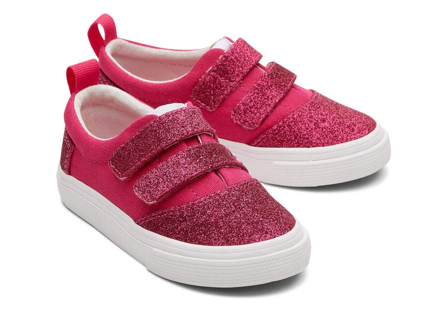 Dark Pink Toms Tiny Fenix Double Strap Iridescent Glimmer Australia Sale | AU176-228