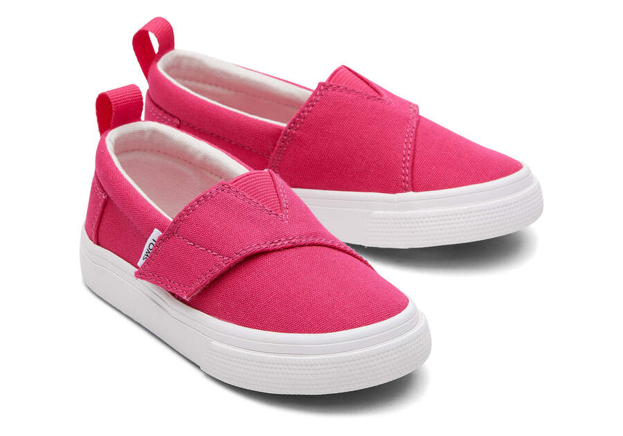 Dark Pink Toms Tiny Fenix Slip-On Canvas Australia Sale | AU940-245