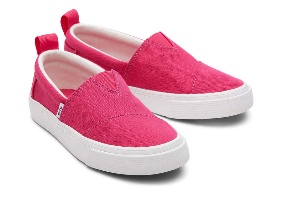 Dark Pink Toms Youth Fenix Slip-On Canvas Australia Sale | AU420-029