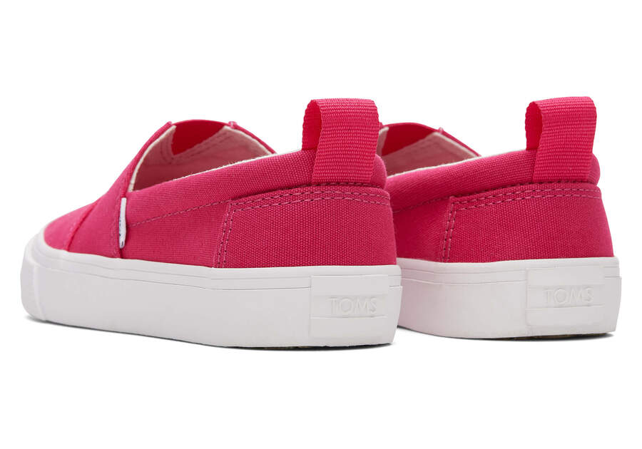 Dark Pink Toms Youth Fenix Slip-On Canvas Australia Sale | AU420-029