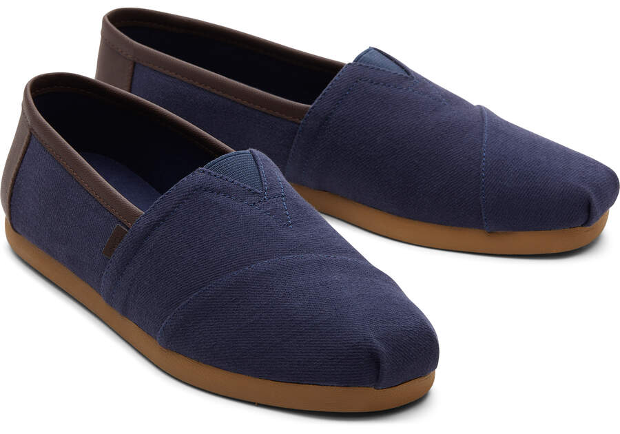 Deep Navy Toms Alpargata Synthetic Trim Australia Sale | AU623-235