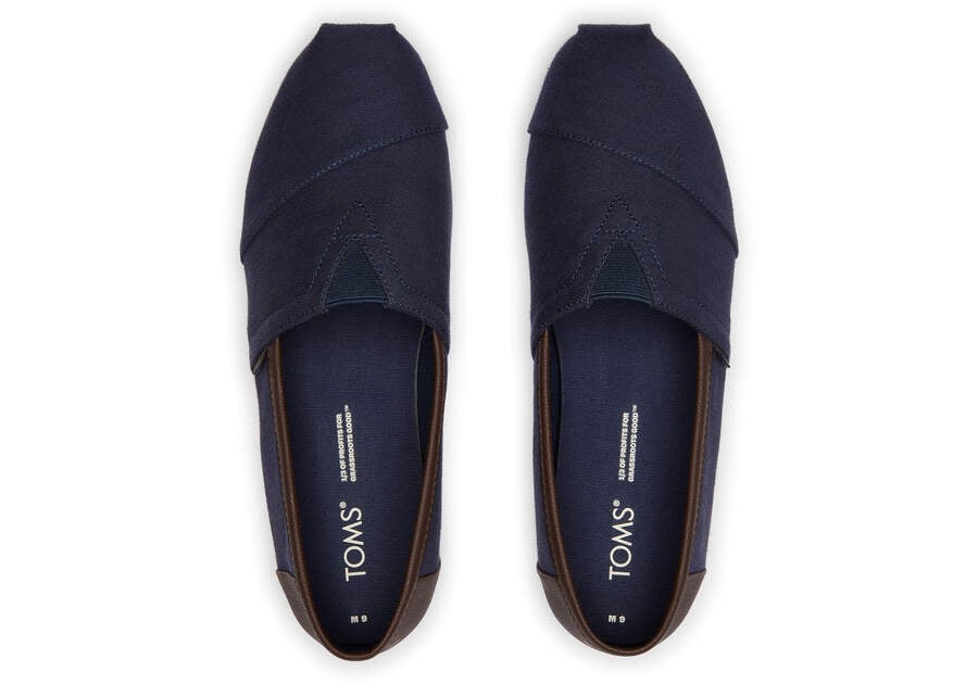 Deep Navy Toms Alpargata Synthetic Trim Australia Sale | AU623-235