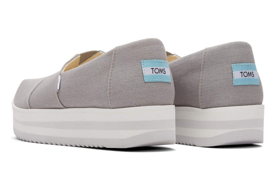 Drizzle Grey Toms Alpargata Midform Espadrille Platform Shoes Australia Sale | AU743-783