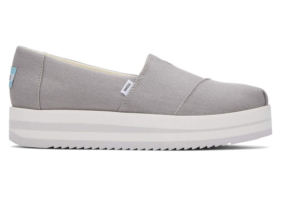 Drizzle Grey Toms Alpargata Midform Espadrille Platform Shoes Australia Sale | AU743-783