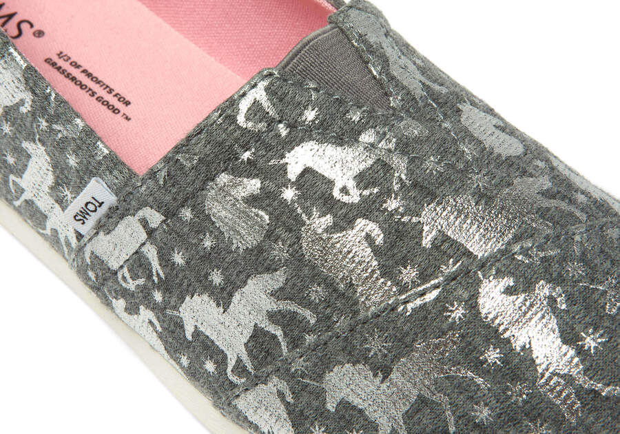 Drizzle Grey Toms Alpargata Unicorns Australia Sale | AU515-857