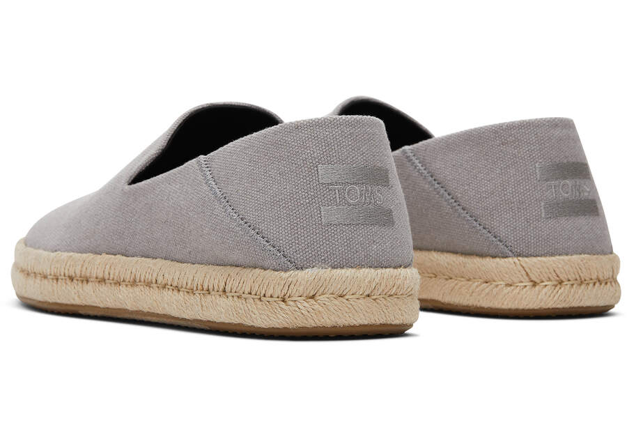 Drizzle Grey Toms Santiago Recycled Cotton Canvas Australia Sale | AU791-168