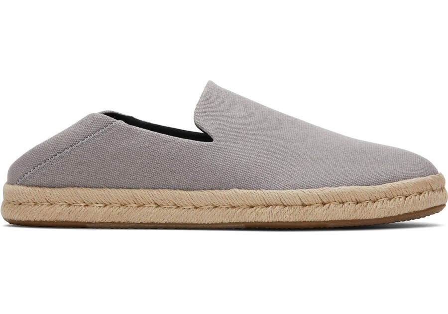 Drizzle Grey Toms Santiago Recycled Cotton Canvas Australia Sale | AU791-168