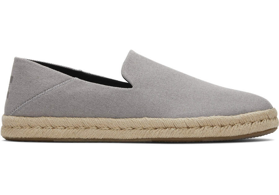 Drizzle Grey Toms Santiago Recycled Cotton Canvas Australia Sale | AU791-168