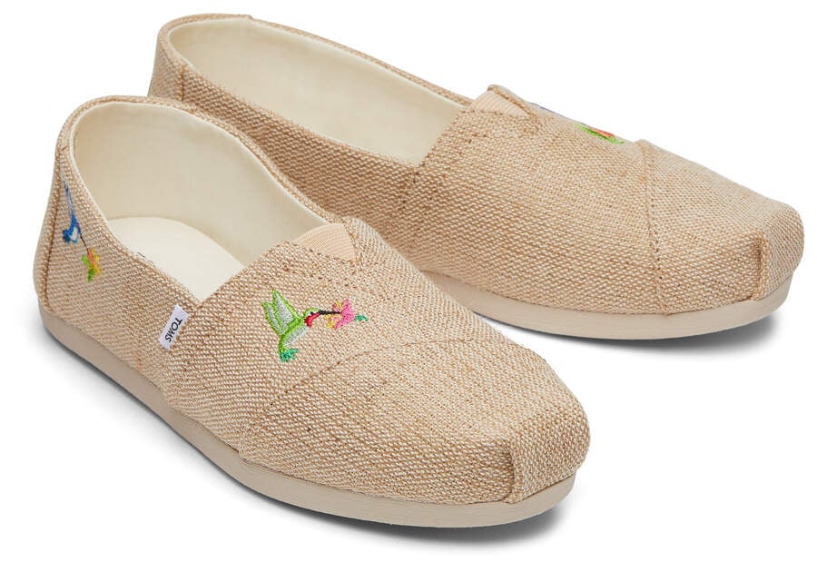 Embroidered Hummingbirds Toms Alpargata Hummingbirds Australia Sale | AU073-368