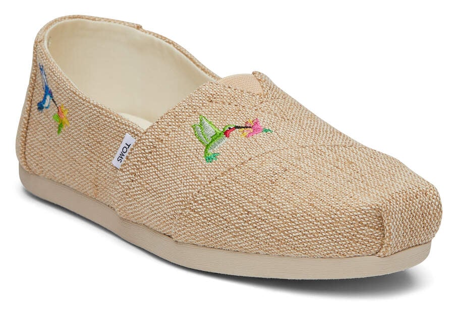 Embroidered Hummingbirds Toms Alpargata Hummingbirds Australia Sale | AU073-368