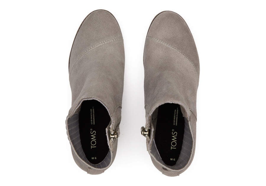 Grey Suede Toms Sadie Boot Boots Australia Sale | AU895-748