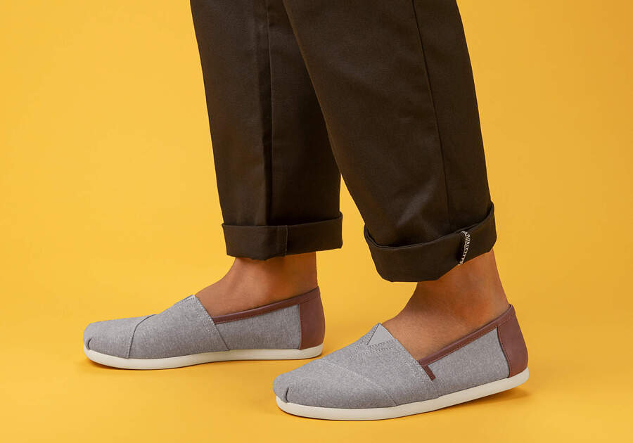 Grey Toms Alpargata Synthetic Trim Australia Sale | AU719-670