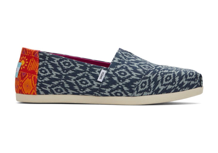 Ikat Navy Toms Alpargata Ikat Diamonds Australia Sale | AU572-734