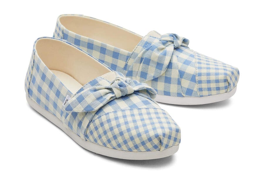 Island Blue Gingham Toms Alpargata Gingham Australia Sale | AU322-252