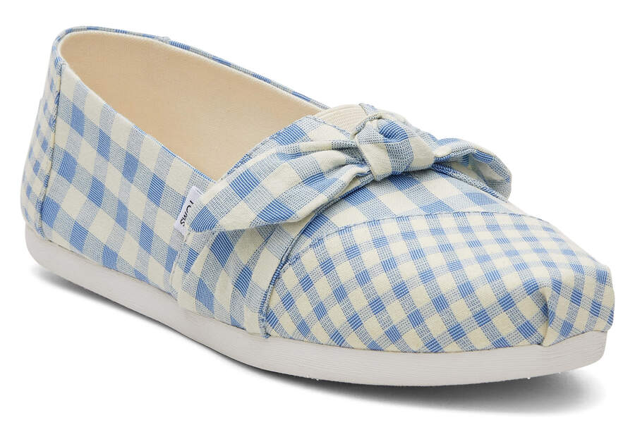 Island Blue Gingham Toms Alpargata Gingham Australia Sale | AU322-252