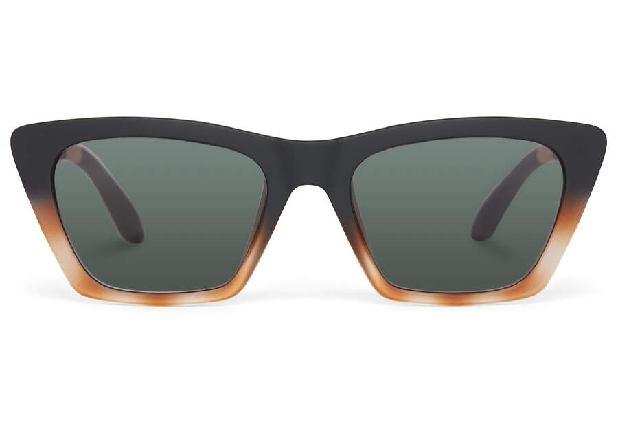 Matte Black Honey Tortoise Fade- Green Grey Toms Sahara Australia Sale | AU720-911