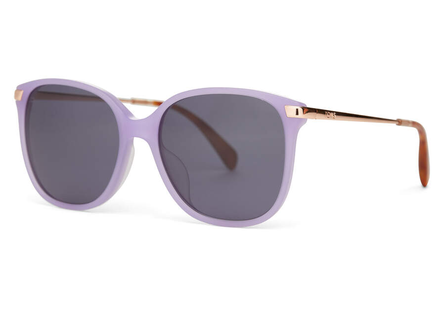 Matte Lavender Crystal-rose Gold-dark Grey Toms Sandela 201 Australia Sale | AU131-450