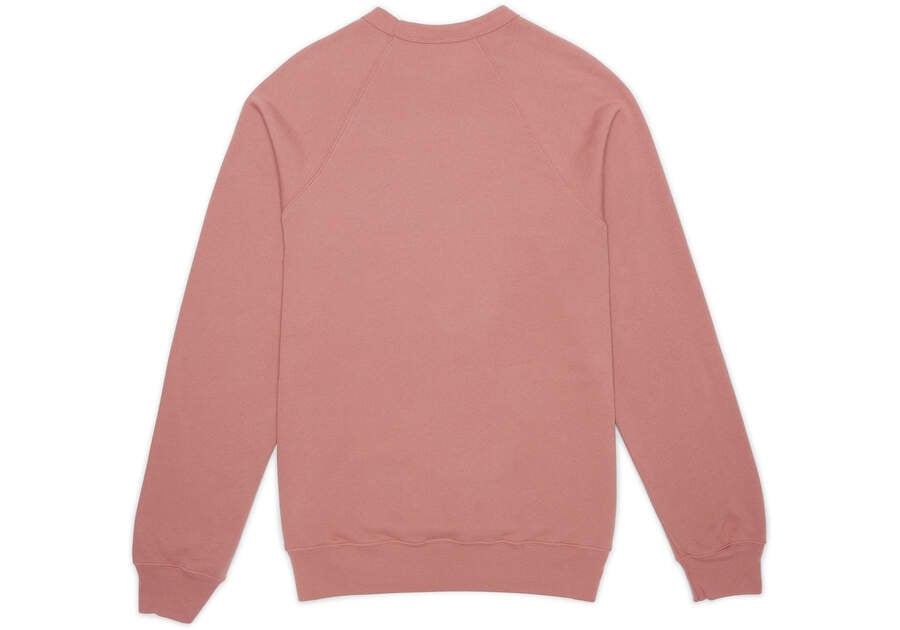 Mauve Toms Logo Crew Fleece Fleece Australia Sale | AU600-282