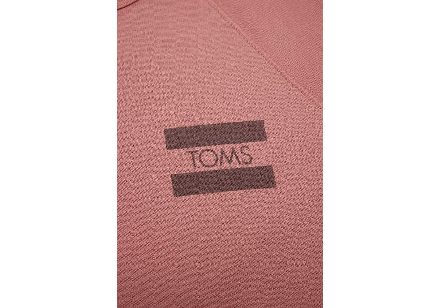 Mauve Toms Logo Crew Fleece Fleece Australia Sale | AU600-282