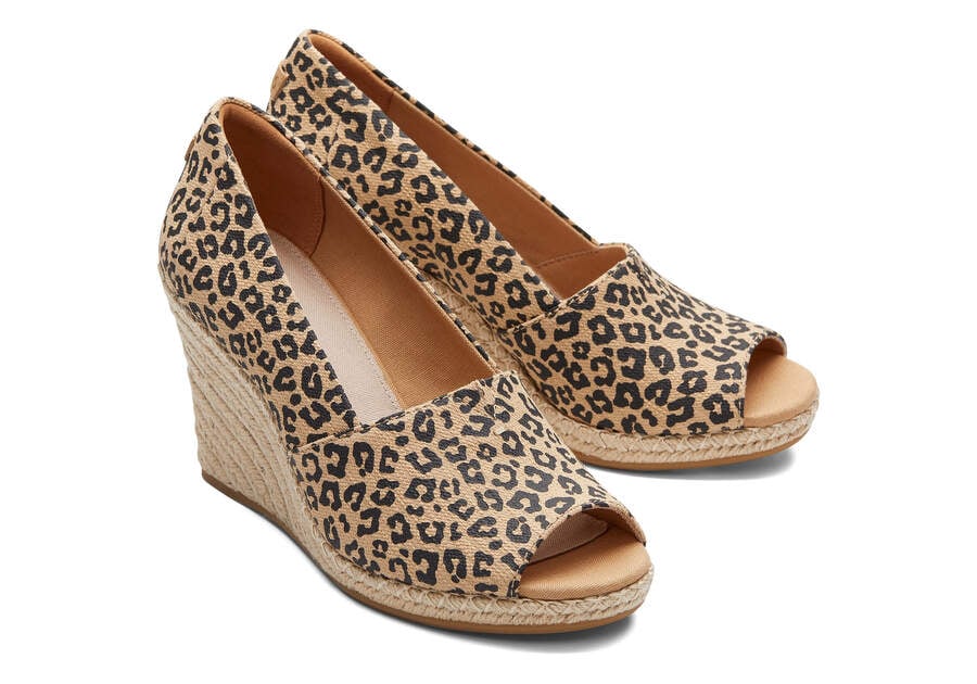 Mini Leopard Toms Michelle Wedge Heel Heels Australia Sale | AU313-296