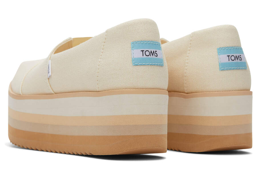 Natural Canvas Toms Alpargata Platform Espadrille Platform Shoes Australia Sale | AU078-125