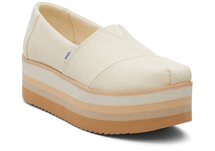 Natural Canvas Toms Alpargata Platform Espadrille Platform Shoes Australia Sale | AU078-125