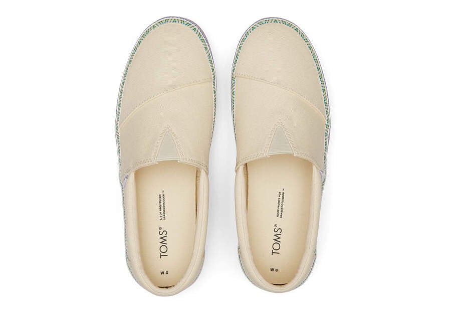 Natural Canvas Toms Fenix Platform Australia Sale | AU533-803