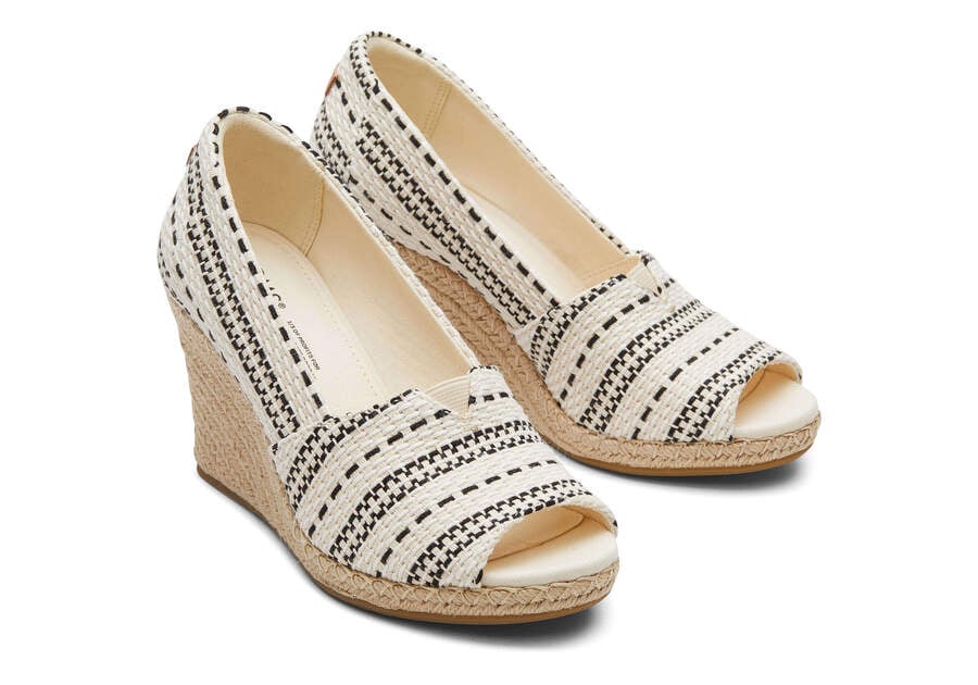 Natural Chunky Global Woven Toms Michelle Wedge Heel Heels Australia Sale | AU410-878