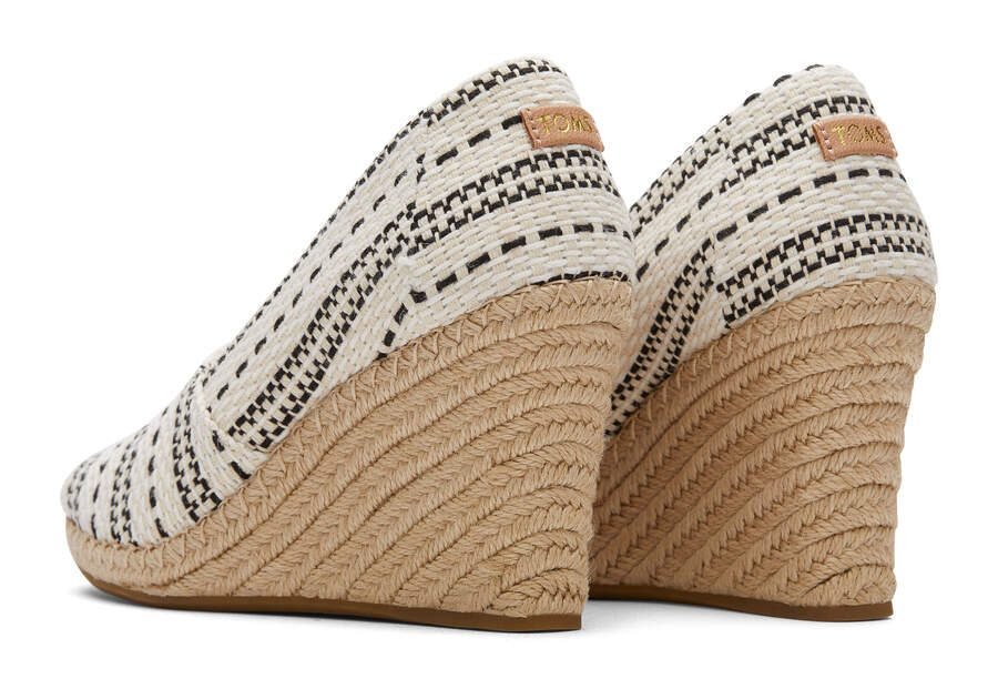 Natural Chunky Global Woven Toms Michelle Wedge Heel Heels Australia Sale | AU410-878