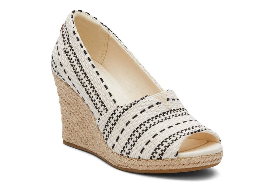 Natural Chunky Global Woven Toms Michelle Wedge Heel Heels Australia Sale | AU410-878