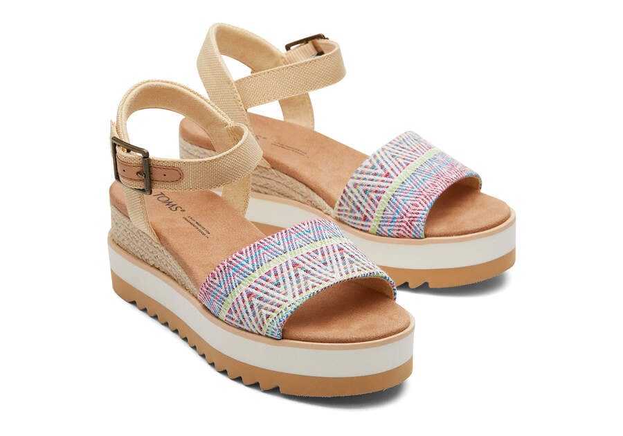 Natural Diamond Global Woven Toms Diana Wedge Sandal Sandals Australia Sale | AU781-077