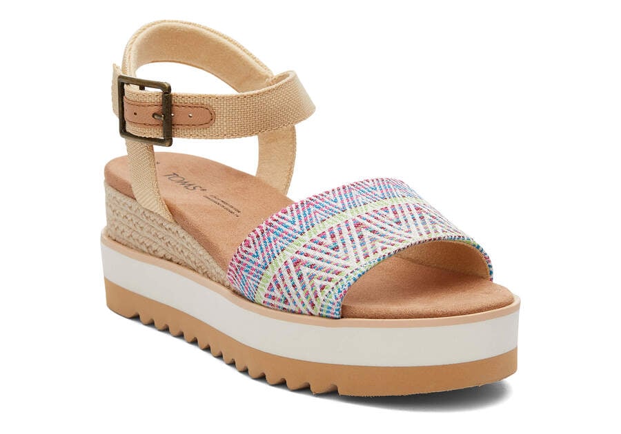 Natural Diamond Global Woven Toms Diana Wedge Sandal Sandals Australia Sale | AU781-077