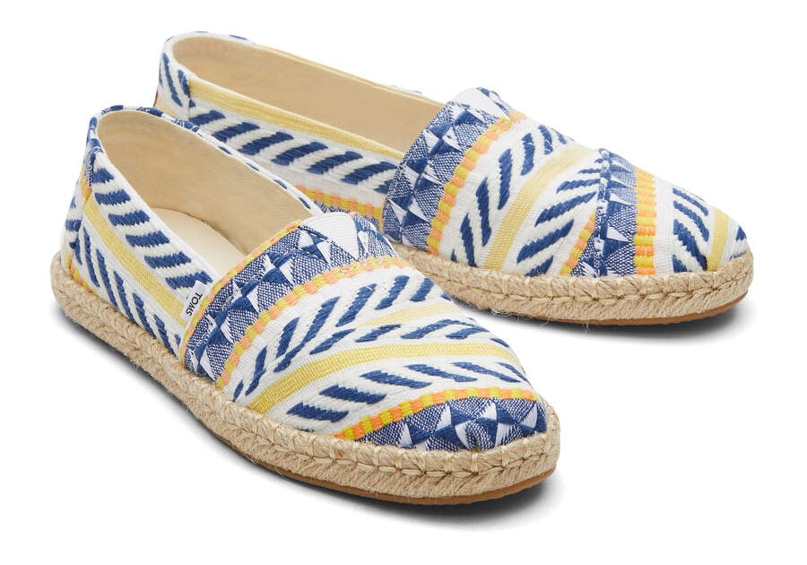 Natural Global Jacquard Toms Alpargata Global Jaquard Rope Espadrille Australia Sale | AU649-247