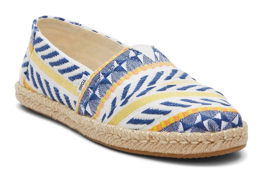 Natural Global Jacquard Toms Alpargata Global Jaquard Rope Espadrille Australia Sale | AU649-247