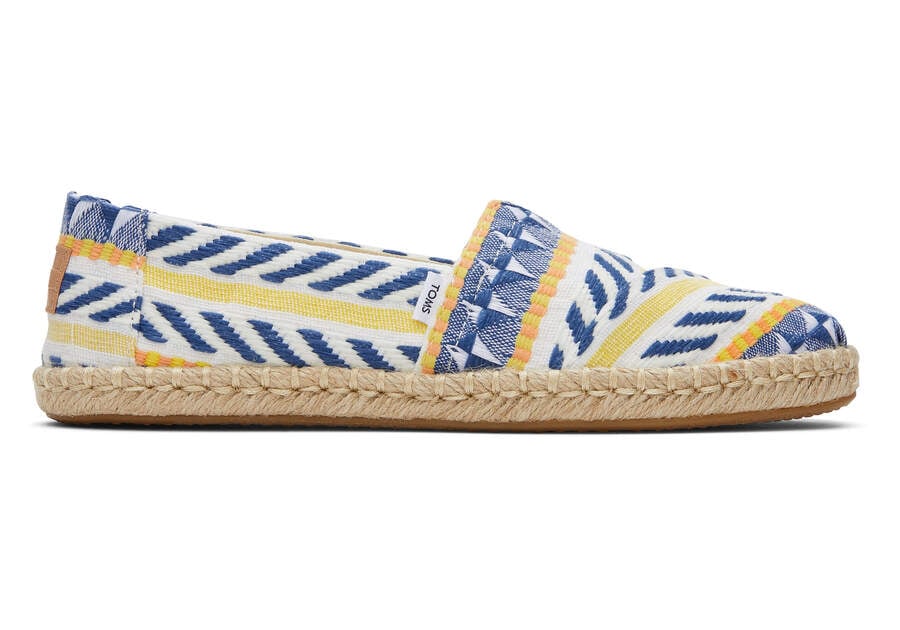 Natural Global Jacquard Toms Alpargata Global Jaquard Rope Espadrille Australia Sale | AU649-247