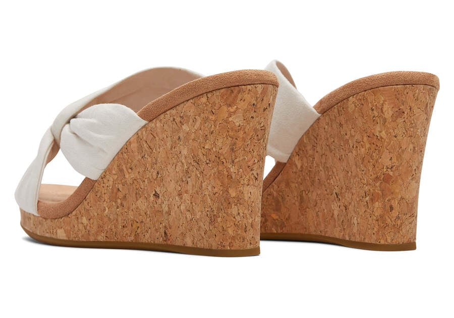 Natural Microfiber Toms Serena Wedge Sandal Sandals Australia Sale | AU826-654