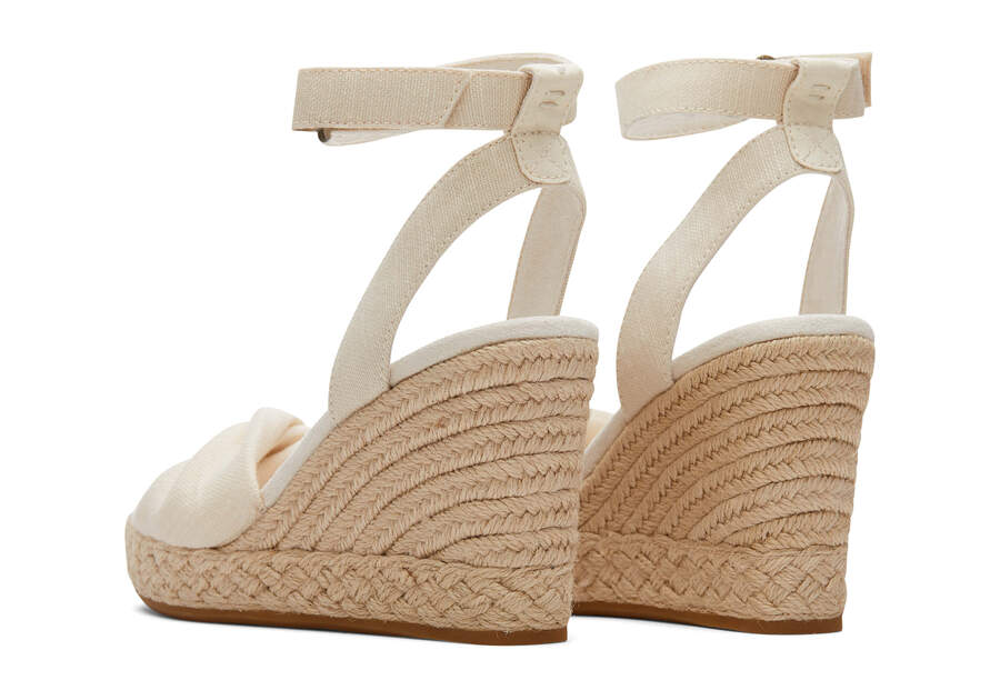 Natural Slubby Woven Toms Marisela Wedge Sandal Sandals Australia Sale | AU985-763