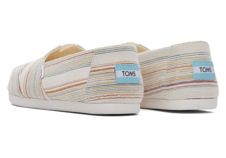 Natural Soft Stripes Toms Alpargata Stripes Recycled Cotton Australia Sale | AU350-860