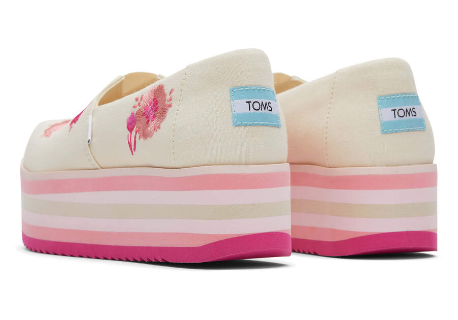 Natural Toms Alpargata Platform Espadrille Platform Shoes Australia Sale | AU110-558