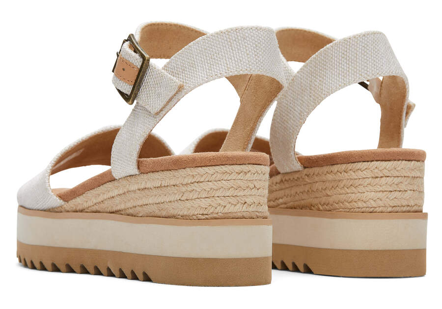 Natural Toms Diana Wedge Sandal Australia Sale | AU208-350