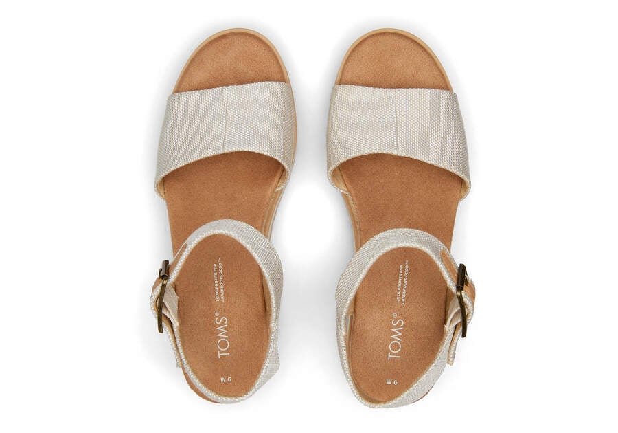 Natural Toms Diana Wedge Sandal Australia Sale | AU208-350