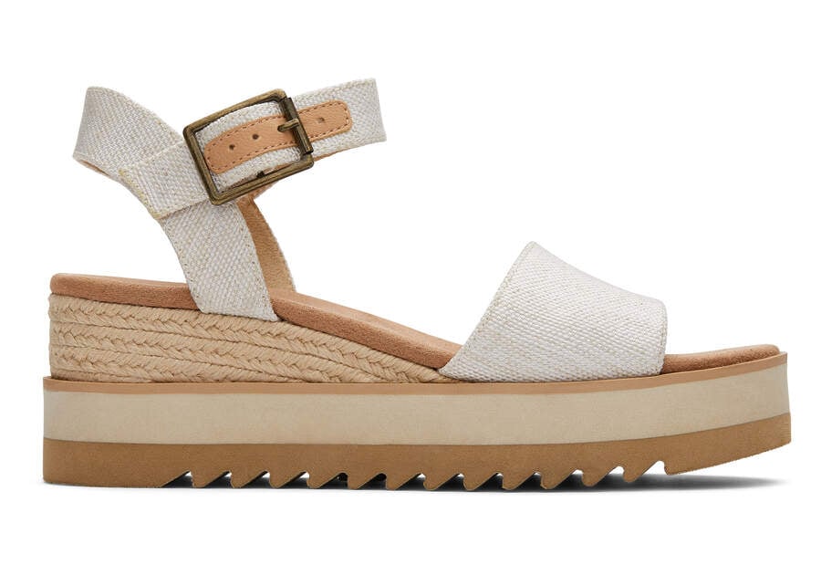 Natural Toms Diana Wedge Sandal Australia Sale | AU208-350