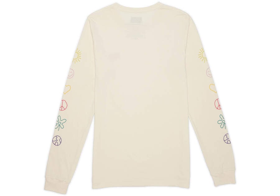 Natural Toms Icon Long Sleeve Tee T Shirts Australia Sale | AU598-552