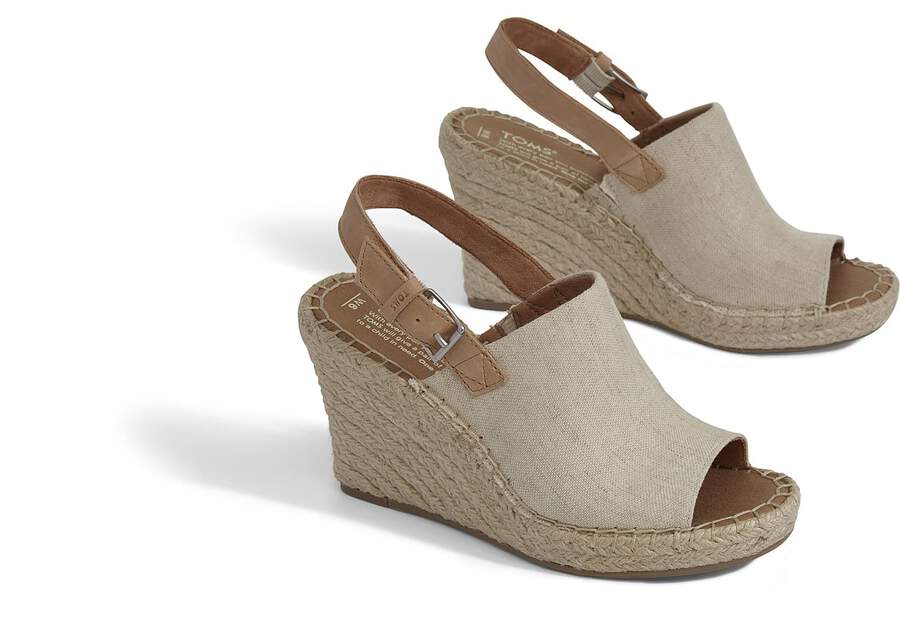 Natural Toms Monica Wedge Heel Heels Australia Sale | AU839-264