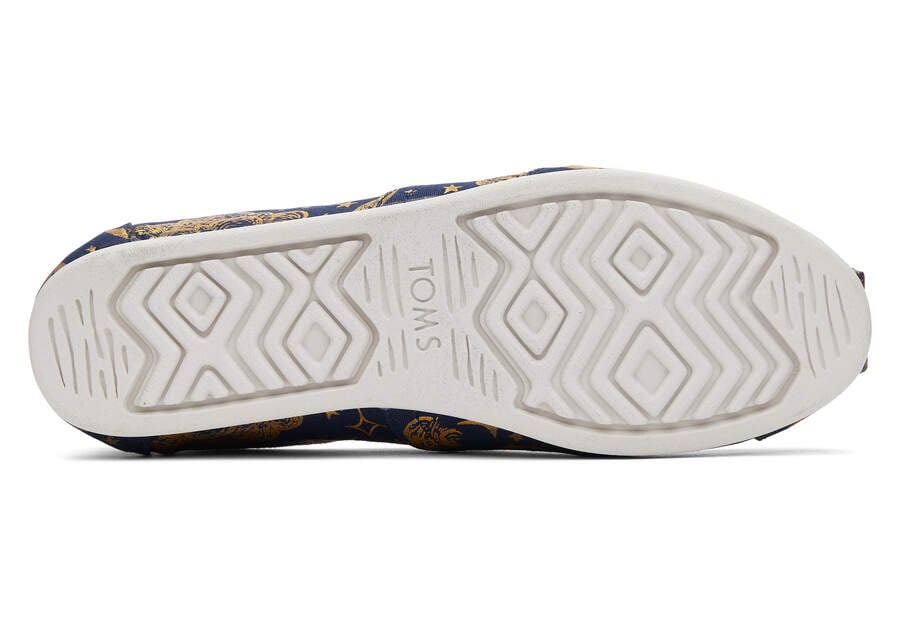 Navy Foil Toms Alpargata Celestial Australia Sale | AU417-542