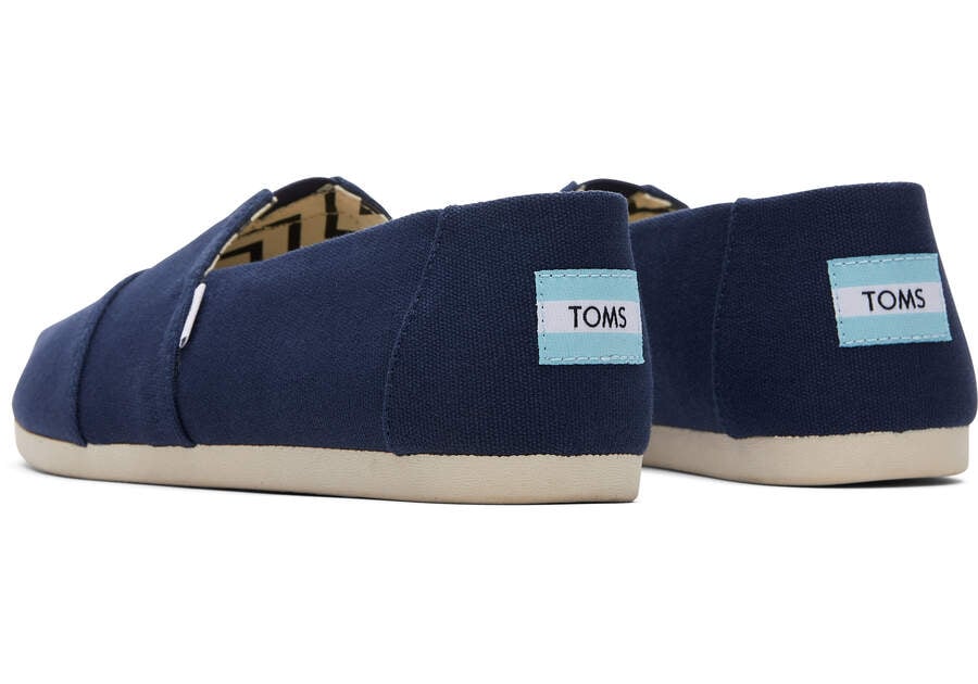 Navy Toms Alpargata Recycled Cotton Canvas Australia Sale | AU747-668