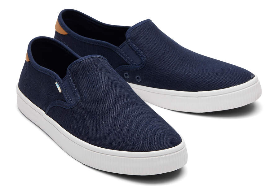 Navy Toms Baja Slip On Australia Sale | AU166-801